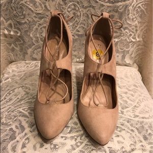 Charles David Lace-up Wedge Heels